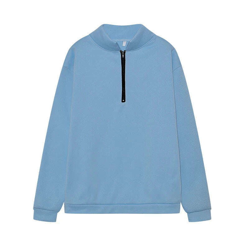 2024 Autumn And Winter New Style Casual Jacket Half Zipper Cover Long Sleeve Sweater Woman - KIMLUD