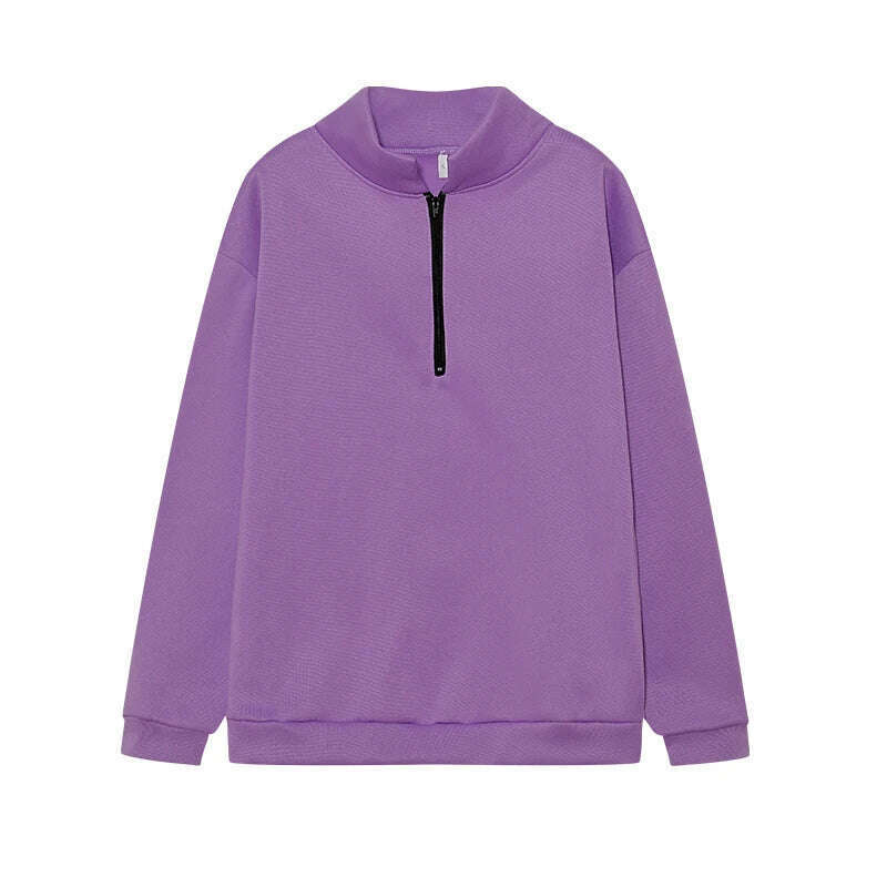 2024 Autumn And Winter New Style Casual Jacket Half Zipper Cover Long Sleeve Sweater Woman - KIMLUD