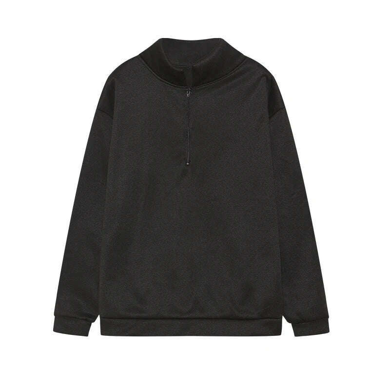 2024 Autumn And Winter New Style Casual Jacket Half Zipper Cover Long Sleeve Sweater Woman - KIMLUD