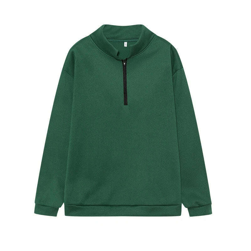 2024 Autumn And Winter New Style Casual Jacket Half Zipper Cover Long Sleeve Sweater Woman - KIMLUD