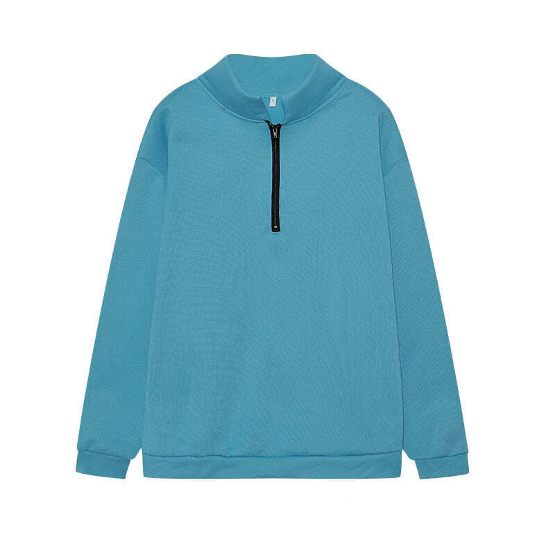 2024 Autumn And Winter New Style Casual Jacket Half Zipper Cover Long Sleeve Sweater Woman - KIMLUD