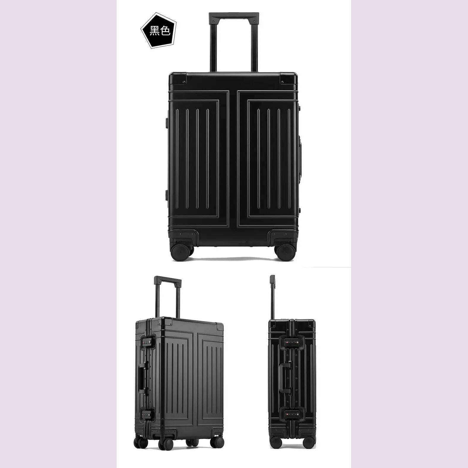 KIMLUD, 2024 Capacity Durable Luggage Sets 100% Aluminum Suitcase Wheels Women Girl Men Cabin Carry-On Boarding Travel 20/24/26/28, KIMLUD Womens Clothes