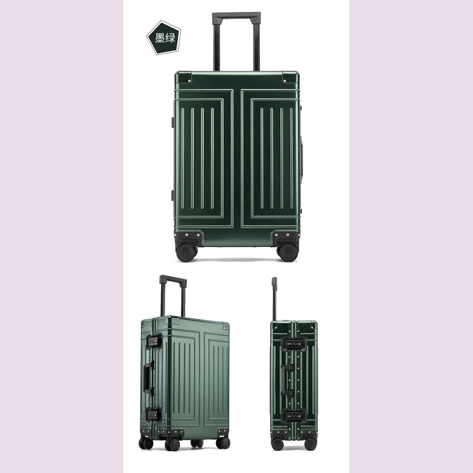 KIMLUD, 2024 Capacity Durable Luggage Sets 100% Aluminum Suitcase Wheels Women Girl Men Cabin Carry-On Boarding Travel 20/24/26/28, KIMLUD Womens Clothes