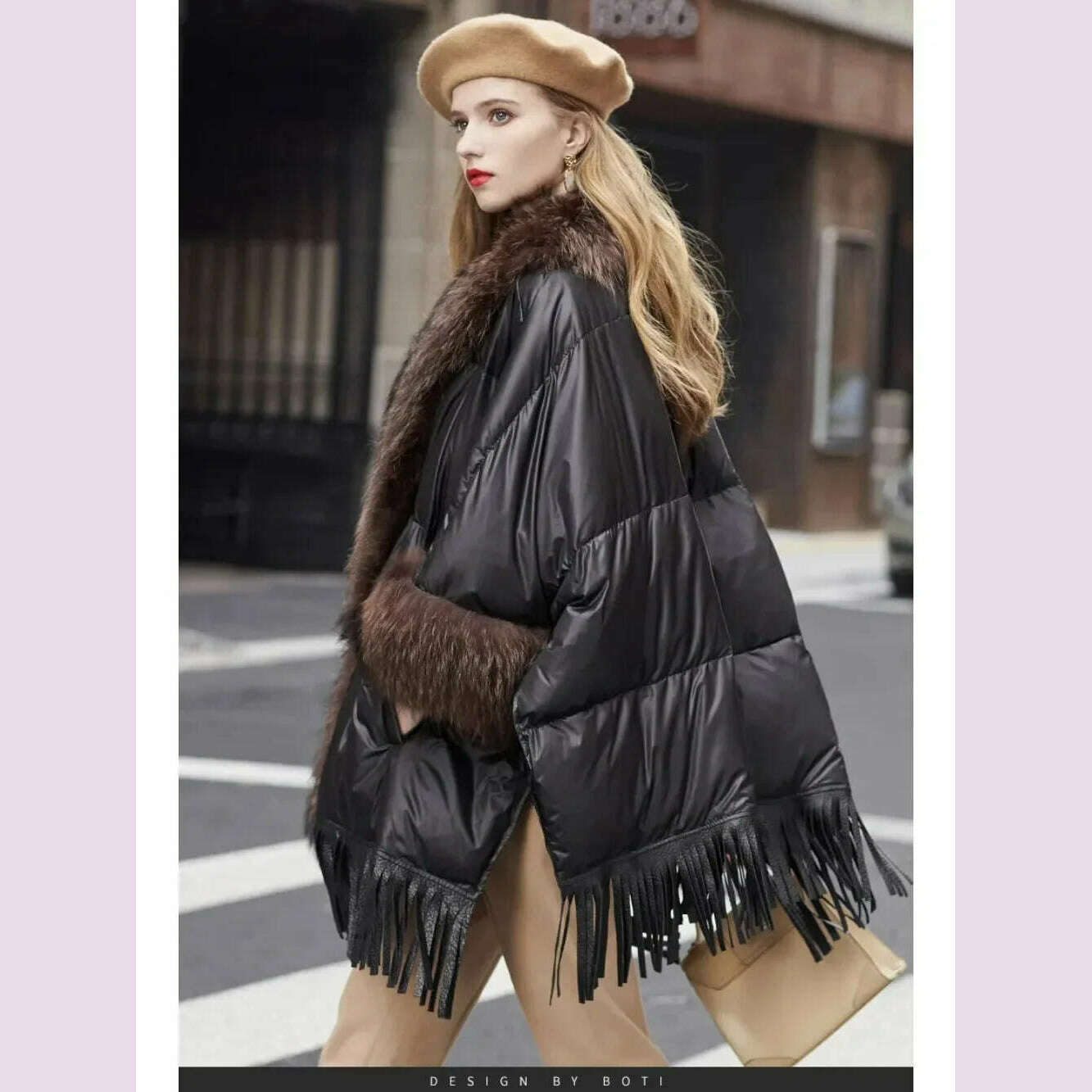 KIMLUD, 2024 European White Goose Down Down Coat Trend Fashion American Women Winter Jacket Real Raccoon Fur Streetwear Fashion Cloak, KIMLUD Womens Clothes