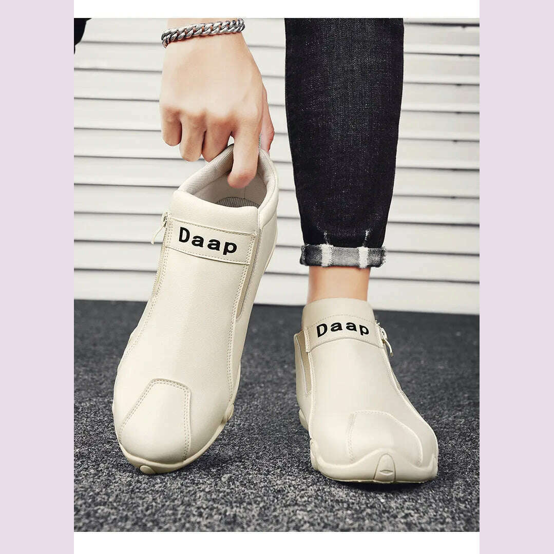 KIMLUD, 2024 New Casual Shoes for Men Luxury Round Toe Men Ankle Boots Light Slip on Walking Shoes Outdoor Comfor Men High Top Sneakers, KIMLUD Womens Clothes