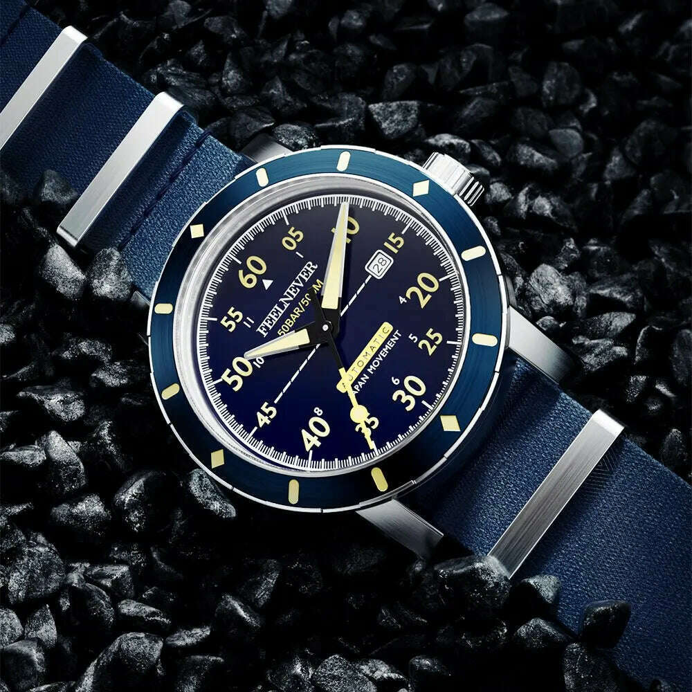 KIMLUD, 2024 New Men Watch Automatic Mechanical Wristwatch Sapphire Diver Watch 500M Waterproof Diving Sports Watches Men Reloj Hombre, KIMLUD Womens Clothes