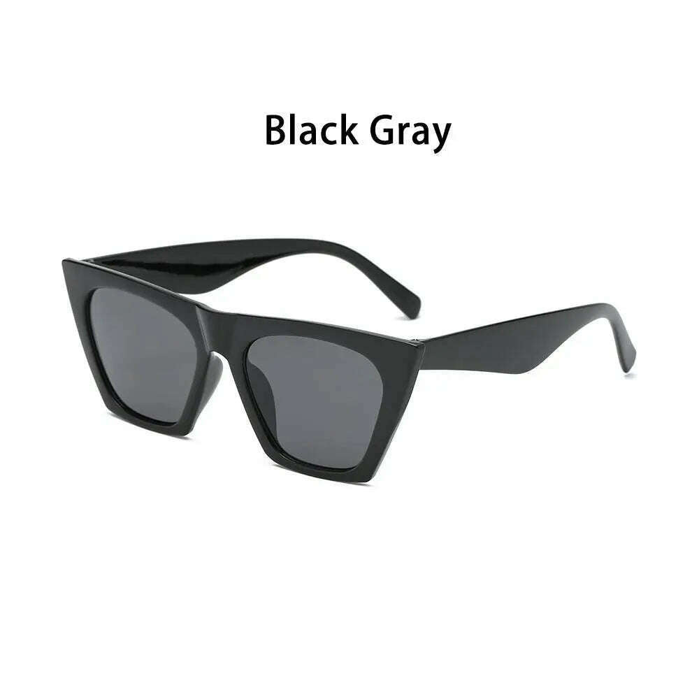 KIMLUD, 2024 Oversized Square Brand Sunglasses Women Vintage Big Frame Women Sun Glasses Fashion Cycling Goggle Shades For Men UV400, B-black gray, KIMLUD Womens Clothes