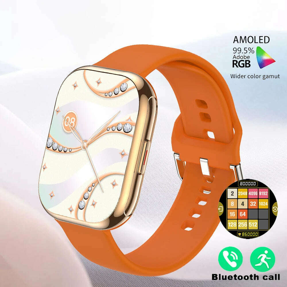 KIMLUD, 2024 Smart Watch Fashion 2.2 HD Screen 320*385 Bluetooth Call Health Monitoring Game Heart Rate Original Smartwatch Men And Girl, KIMLUD Womens Clothes