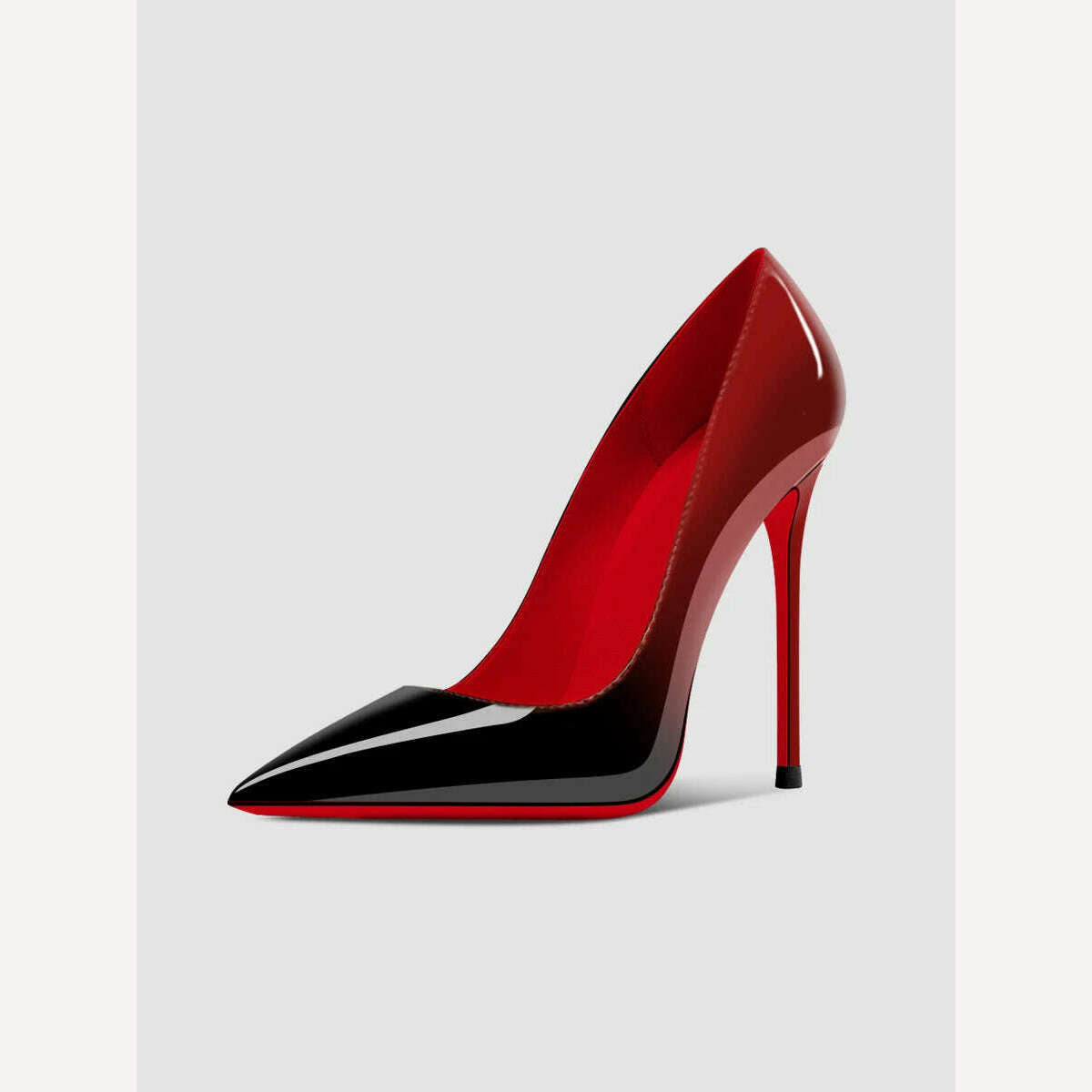 KIMLUD, 2024 Spring/Summer 12cm Ultra High Heels, Women's Slender Heels, Elegant Charm, Sharp Head, Sexy Large Red Sole Single Shoes, KIMLUD Womens Clothes