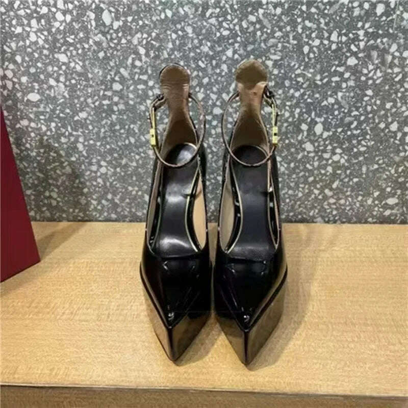KIMLUD, 2024 Summer New Women's Shoes Fashion Sexy Thick High Heels Party Banquet Women's Stage Shoes Women's Wedding Shoes, KIMLUD Women's Clothes