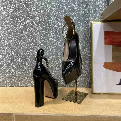 2024 Summer New Women's Shoes Fashion Sexy Thick High Heels Party Banquet Women's Stage Shoes Women's Wedding Shoes - KIMLUD