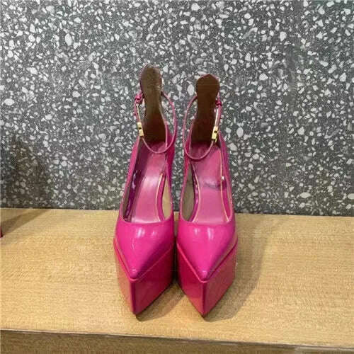 2024 Summer New Women's Shoes Fashion Sexy Thick High Heels Party Banquet Women's Stage Shoes Women's Wedding Shoes - KIMLUD