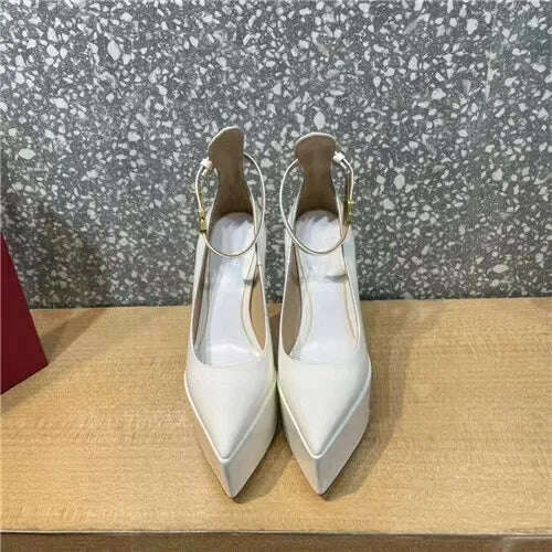 KIMLUD, 2024 Summer New Women's Shoes Fashion Sexy Thick High Heels Party Banquet Women's Stage Shoes Women's Wedding Shoes, KIMLUD Womens Clothes