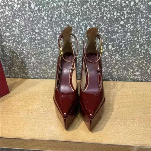 2024 Summer New Women's Shoes Fashion Sexy Thick High Heels Party Banquet Women's Stage Shoes Women's Wedding Shoes - KIMLUD