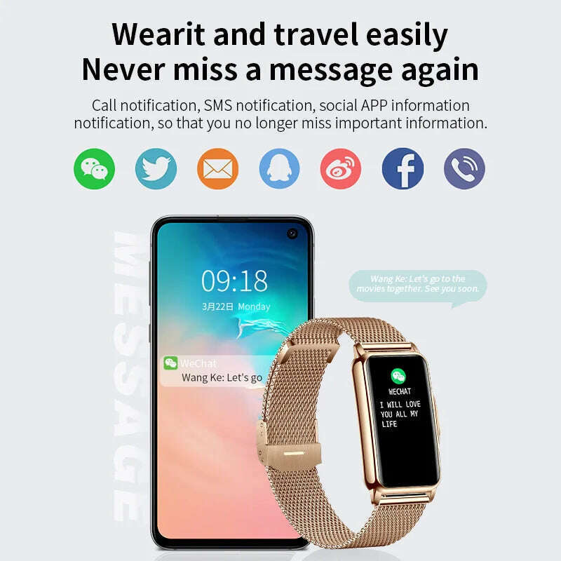 KIMLUD, 2024 Watch Women Smart Watch Men Bluetooth Connected Phone Music Fitness Sports Bracelet Man Waterproof Smartwatch Sleep Monitor, KIMLUD Womens Clothes