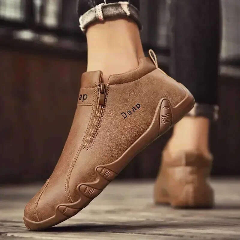 KIMLUD, 2025 New Casual shoe for Men Luxury Round Toe Men Ankle Boots Light Slip on Walking shoe Outdoor Comfor Men High Top Sneakers, KIMLUD Womens Clothes