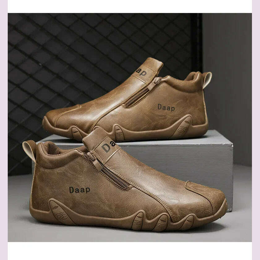 KIMLUD, 2025 New Casual shoe for Men Luxury Round Toe Men Ankle Boots Light Slip on Walking shoe Outdoor Comfor Men High Top Sneakers, KIMLUD Womens Clothes