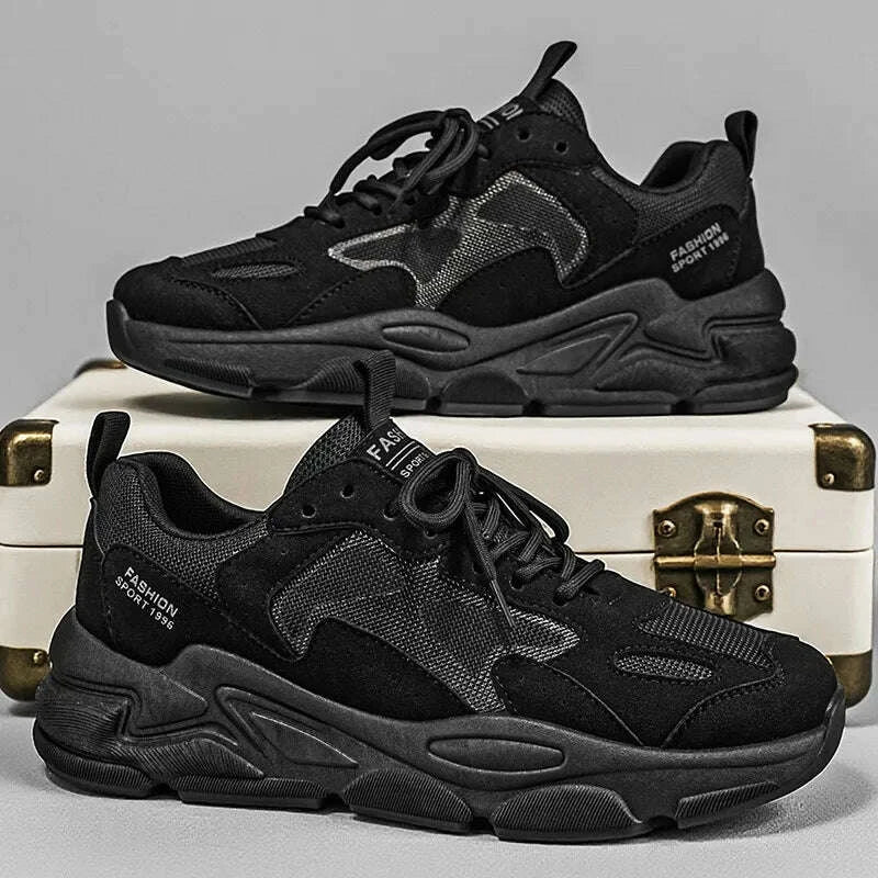 2026 Summer Men's unky Dad Sneakers Breathable Mesh Casual Shoes Thick Sole Streetwear Footwear