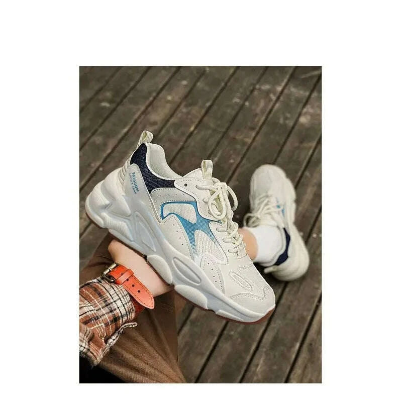 2026 Summer Men's unky Dad Sneakers Breathable Mesh Casual Shoes Thick Sole Streetwear Footwear