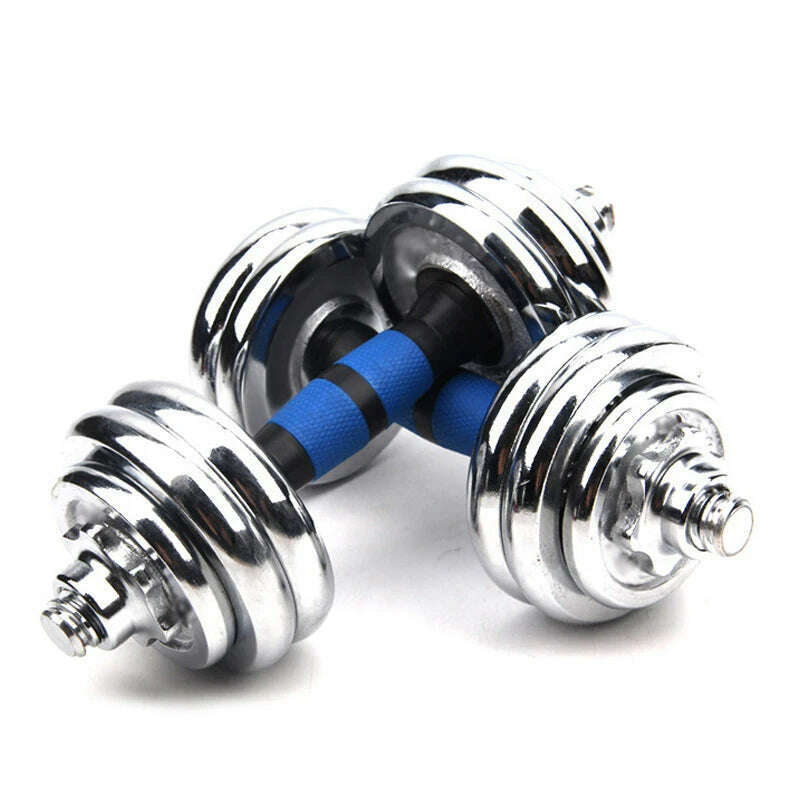 KIMLUD, 20KG Adjustable Weight Dumbells Fitness Dumbbell Electroplating Weight Bars Gym Dumbells Barbell Set For Men Body Building Home, KIMLUD Women's Clothes
