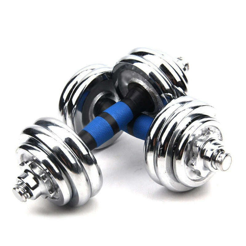 20KG Adjustable Weight Dumbells Fitness Dumbbell Electroplating Weight Bars Gym Dumbells Barbell Set For Men Body Building Home - KIMLUD