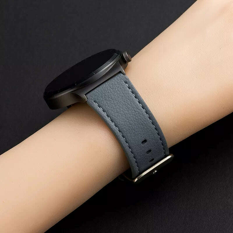 22mm Leather Bracelet Band Loop For Huawei Watch 3 Pro GT 3 46mm GT 2e 2 46mm 2 Pro Wrist Strap Correa For Honor Magic 2 46mm - KIMLUD