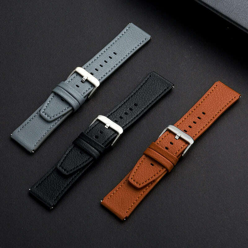 22mm Leather Bracelet Band Loop For Huawei Watch 3 Pro GT 3 46mm GT 2e 2 46mm 2 Pro Wrist Strap Correa For Honor Magic 2 46mm - KIMLUD