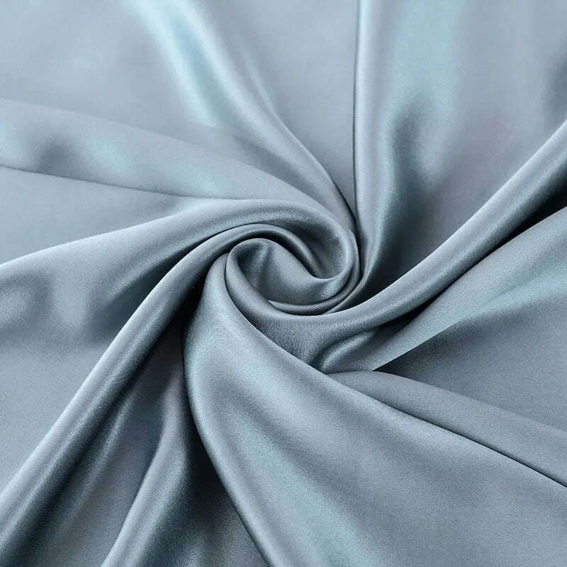KIMLUD, 22MM Silk Duvet Cover 1pc 100% Mulberry Silk Seamless Solid Dyed Color Silk Cover Bedding  Many Size Customize Size, 10 Sea blue / 170x220cm, KIMLUD Womens Clothes