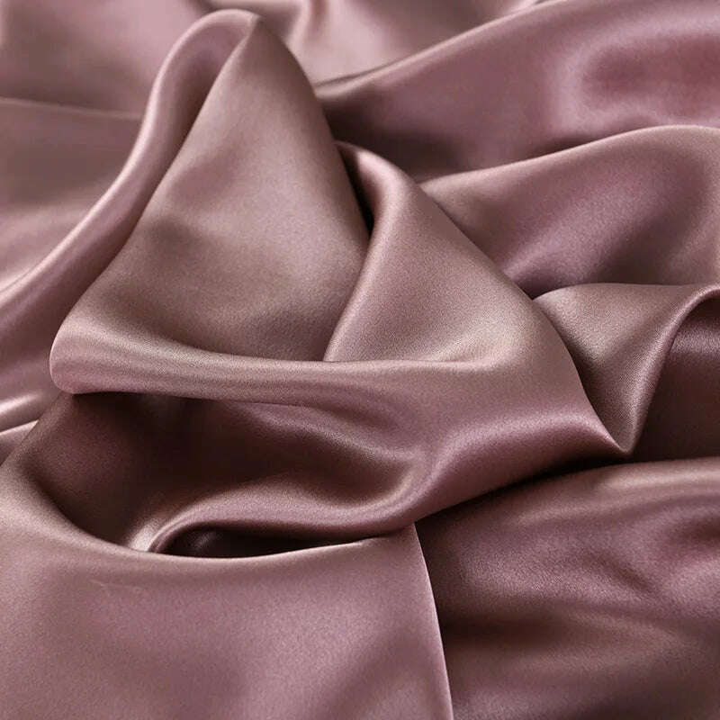 KIMLUD, 22MM Silk Duvet Cover 1pc 100% Mulberry Silk Seamless Solid Dyed Color Silk Cover Bedding  Many Size Customize Size, 15 -Cameo brown / 170x220cm, KIMLUD Womens Clothes
