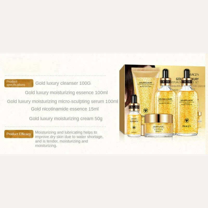 KIMLUD, 24K Gold Facial Care Set - Brightening, Moisturizing, Nourishing and Smoothing Skin for Perfect Radiance, KIMLUD Womens Clothes