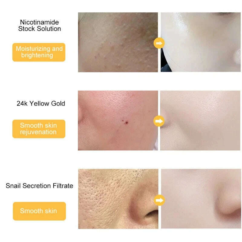 24K Gold Hyaluronic Acid Serum for Face Anti-wrinkle Anti-aging Brightening Moisturizing skincare Facial Serum Essence Face Care - KIMLUD