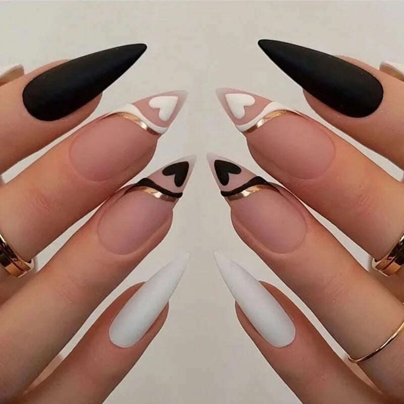 24pcs Light Green Stripe Gradient Wearing Fake Nails Seamless Removable Full Cover Long False Nails Press On Nails With Designs - KIMLUD