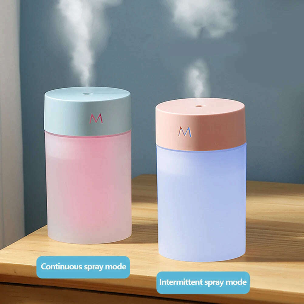 260ML Air Humidifier Ultrasonic Mini Aromatherapy Diffuser Portable Sprayer USB Essential Oil Atomizer LED Lamp for Home Car - KIMLUD