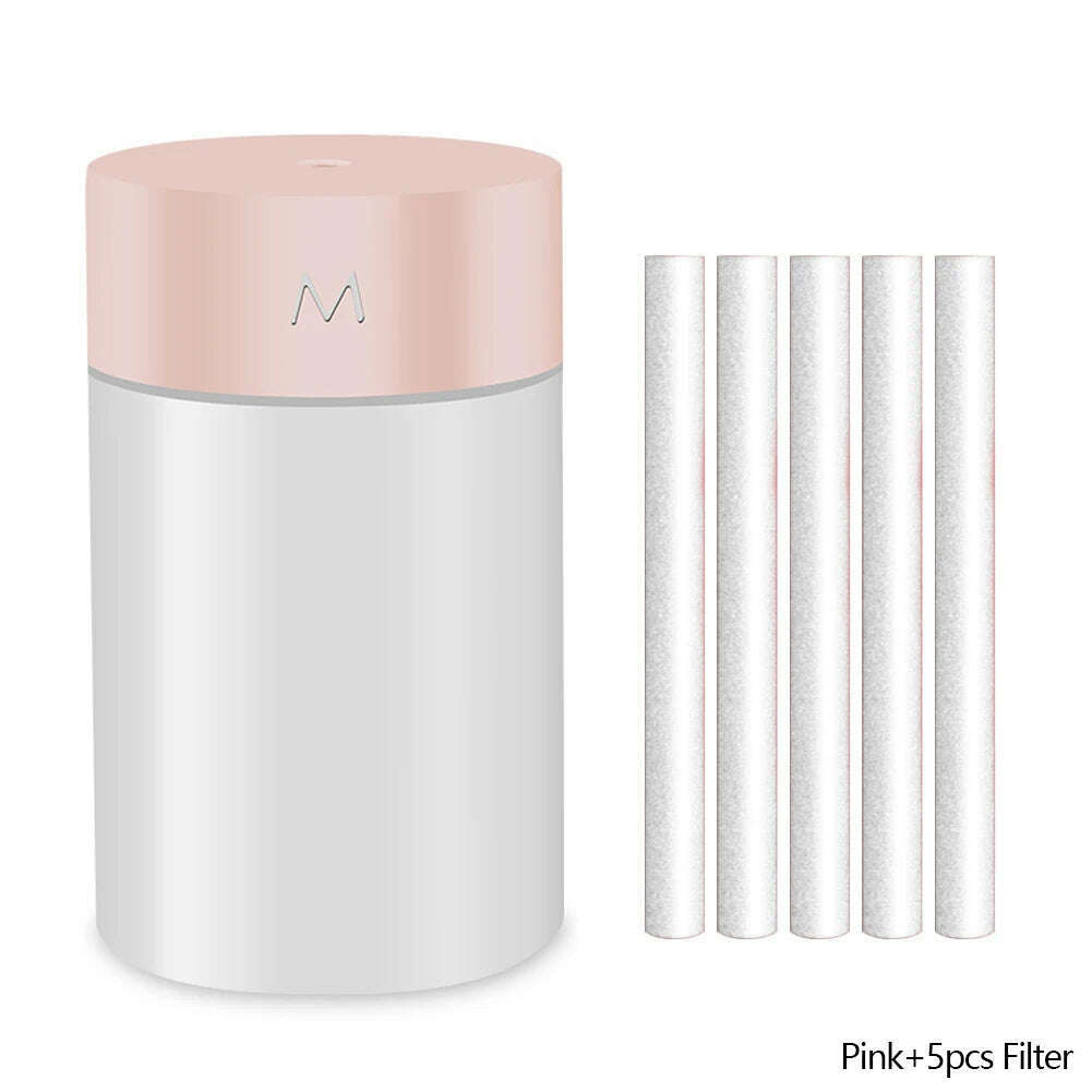 260ML Air Humidifier Ultrasonic Mini Aromatherapy Diffuser Portable Sprayer USB Essential Oil Atomizer LED Lamp for Home Car - KIMLUD