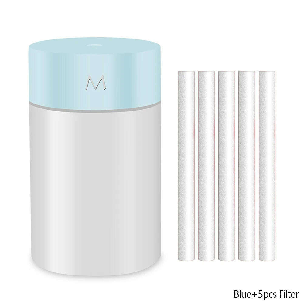 260ML Air Humidifier Ultrasonic Mini Aromatherapy Diffuser Portable Sprayer USB Essential Oil Atomizer LED Lamp for Home Car - KIMLUD