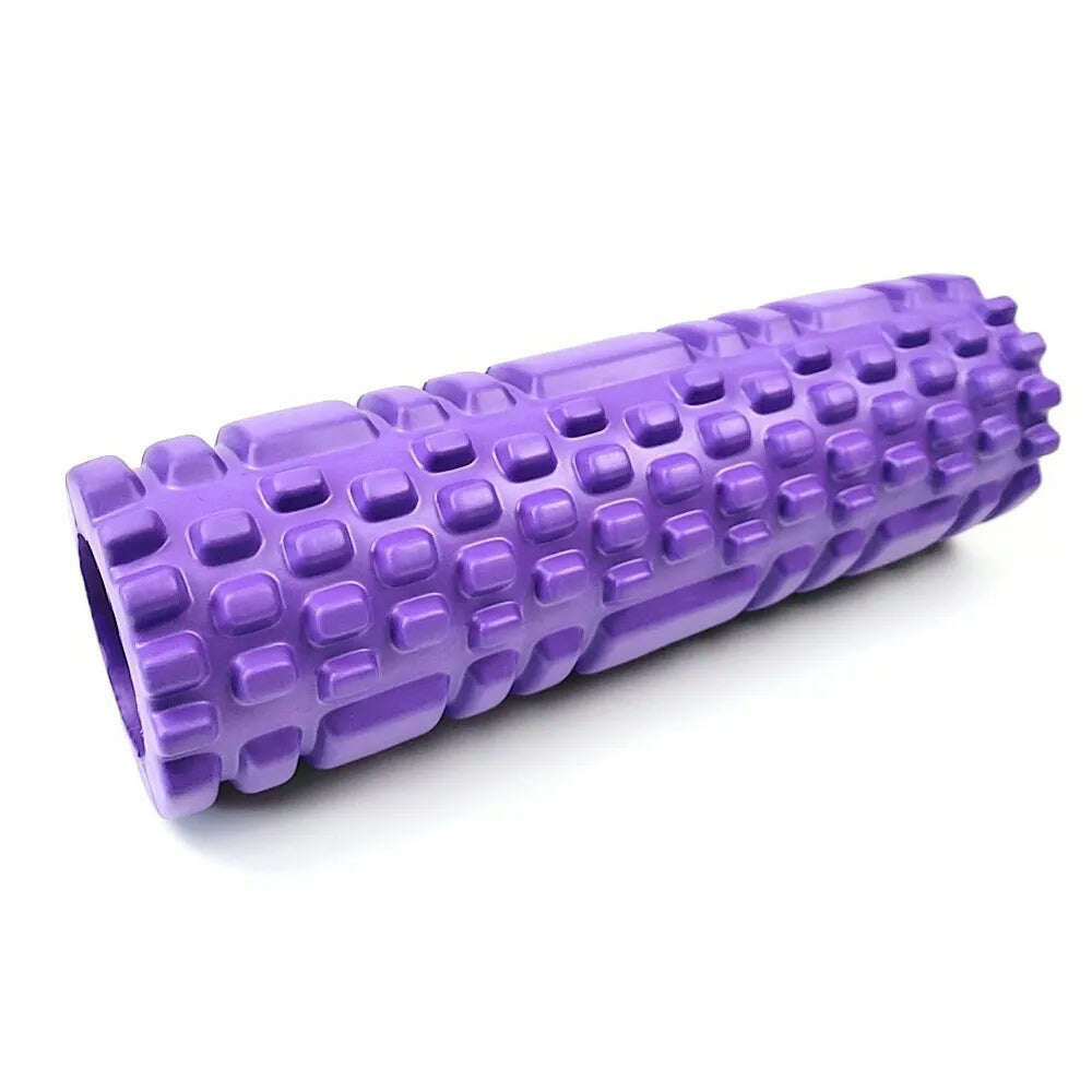 KIMLUD, 26cm Yoga Column Gym Fitness Pilates Foam Roller Exercise Back Massage Roller Yoga Brick Home Fitness Equipment, purple, KIMLUD Womens Clothes