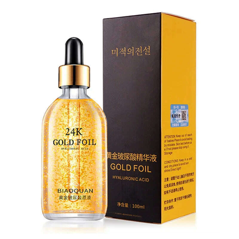 KIMLUD, 2pcs 24K Gold Essence Facial Moisturizing Brightening Shrinking Pore Firming Face Serum Skin Care Products, KIMLUD Womens Clothes
