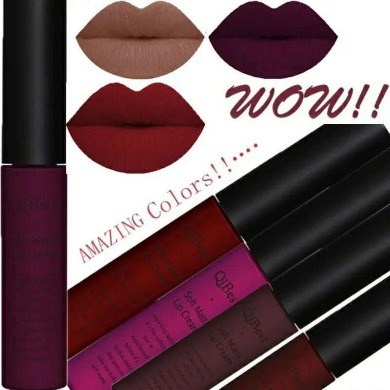 KIMLUD, 2Pcs/Set 34 Color Matte Long Lasting Lipsticks Sexy Make Lip-gloss Professional Makeup Kits for Women Liquid Lipstick Matte Set, KIMLUD Womens Clothes