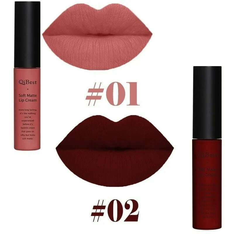 KIMLUD, 2Pcs/Set 34 Color Matte Long Lasting Lipsticks Sexy Make Lip-gloss Professional Makeup Kits for Women Liquid Lipstick Matte Set, 01 02, KIMLUD Womens Clothes