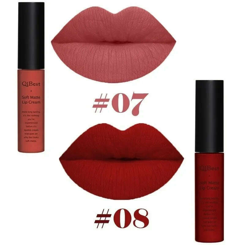 KIMLUD, 2Pcs/Set 34 Color Matte Long Lasting Lipsticks Sexy Make Lip-gloss Professional Makeup Kits for Women Liquid Lipstick Matte Set, 07 08, KIMLUD Womens Clothes