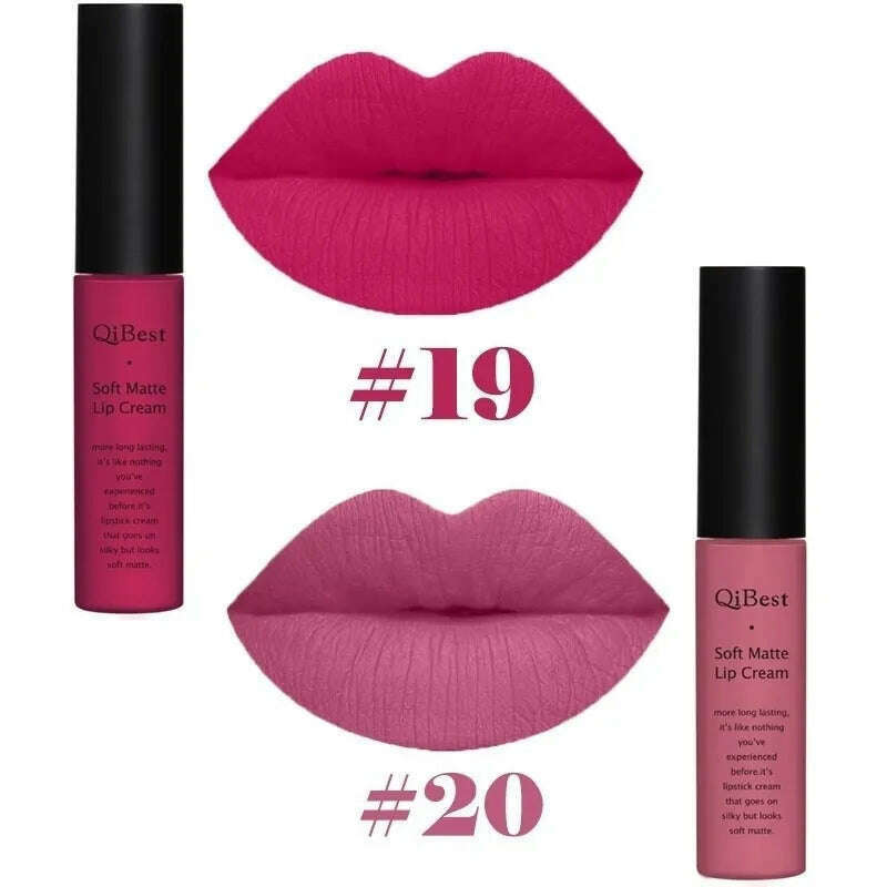 KIMLUD, 2Pcs/Set 34 Color Matte Long Lasting Lipsticks Sexy Make Lip-gloss Professional Makeup Kits for Women Liquid Lipstick Matte Set, 19 20, KIMLUD Womens Clothes