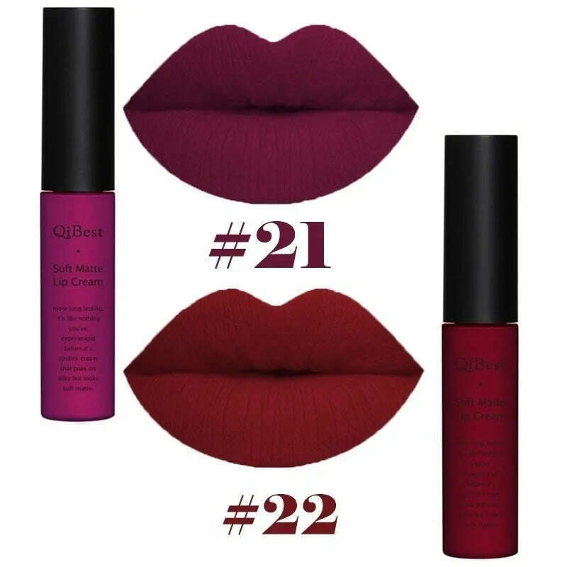 KIMLUD, 2Pcs/Set 34 Color Matte Long Lasting Lipsticks Sexy Make Lip-gloss Professional Makeup Kits for Women Liquid Lipstick Matte Set, 21 22, KIMLUD Womens Clothes