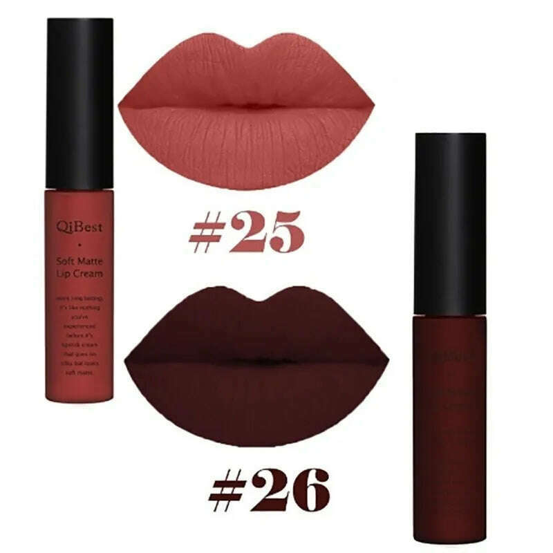 KIMLUD, 2Pcs/Set 34 Color Matte Long Lasting Lipsticks Sexy Make Lip-gloss Professional Makeup Kits for Women Liquid Lipstick Matte Set, 25 26, KIMLUD Womens Clothes