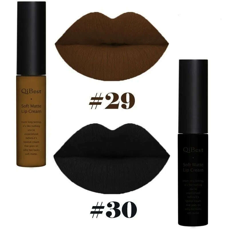 KIMLUD, 2Pcs/Set 34 Color Matte Long Lasting Lipsticks Sexy Make Lip-gloss Professional Makeup Kits for Women Liquid Lipstick Matte Set, 29 30, KIMLUD Womens Clothes
