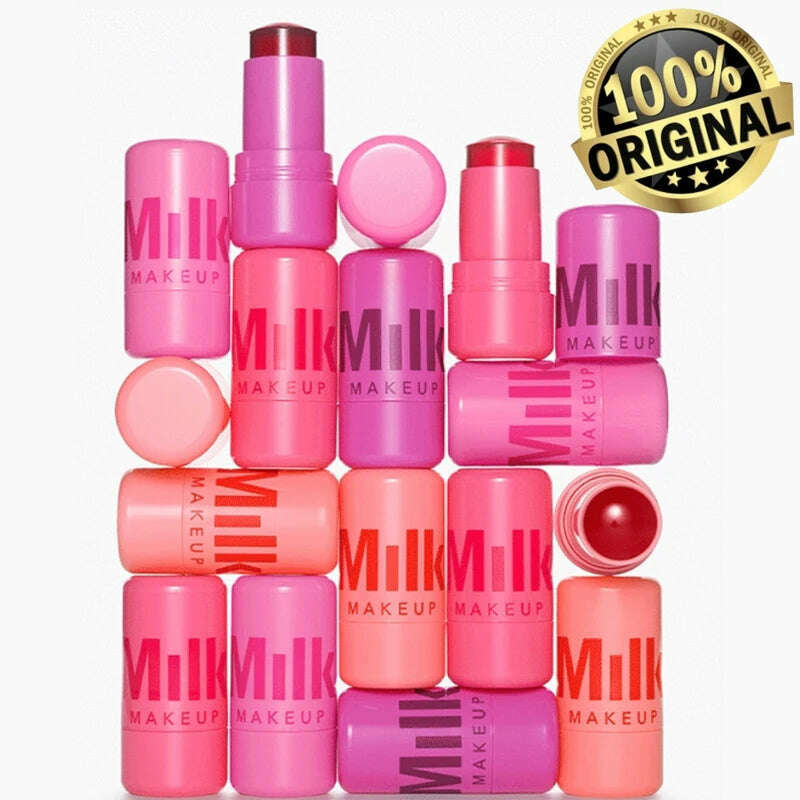 KIMLUD, 3-in-1 Milk Jelly Blush Stick Facial Cheek Stick Moisturizing Flash Lip Gloss Makeup Eye Face Rouge Lasting Brightens Original, KIMLUD Womens Clothes