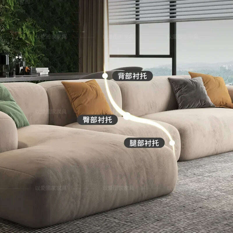 KIMLUD, 3 Seater Modern Living Room Sofa Bed Foam Xxl Couch Adultsl Designer Longue Sofa Armchair Sofa Sala De Estar Interior Decoration, KIMLUD Women's Clothes
