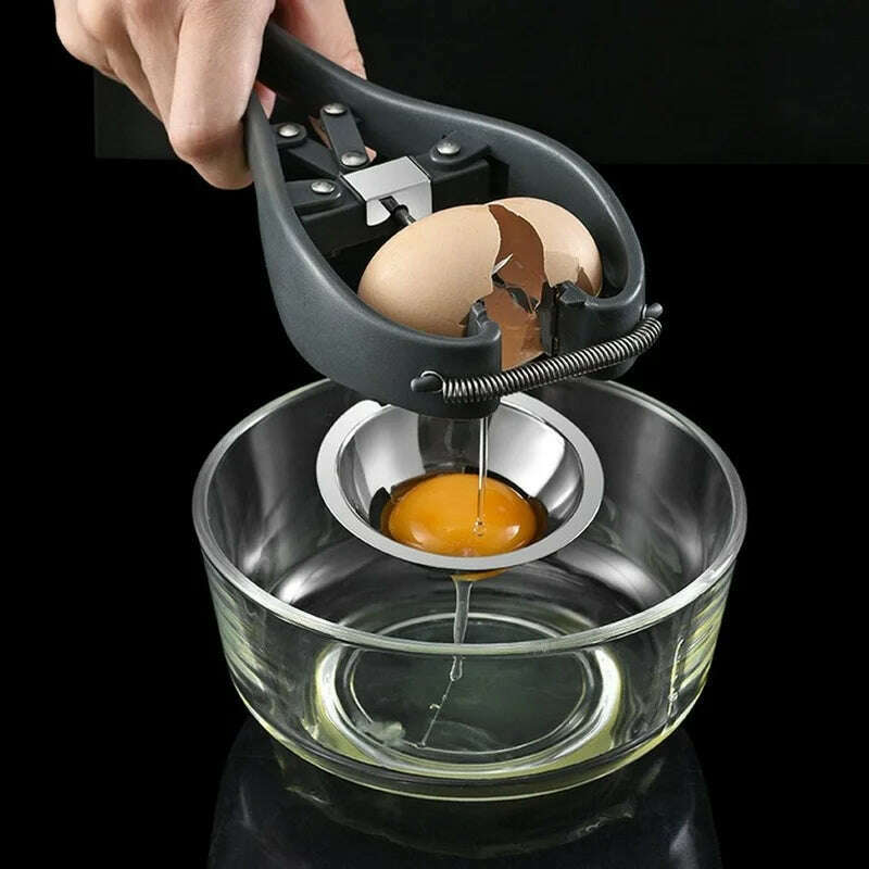 KIMLUD, 304 Stainless Steel Egg Opener Egg Opener Shelling Kitchen Tool Egg Yolk Egg White Separator Household Kitchen Essentials, KIMLUD Womens Clothes