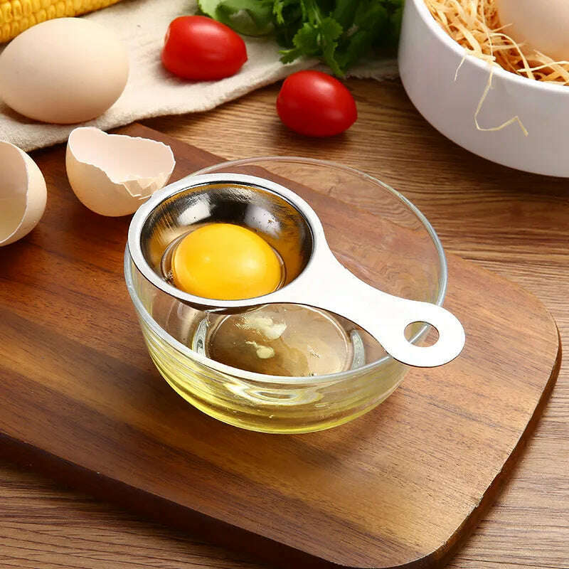 KIMLUD, 304 Stainless Steel Egg Opener Egg Opener Shelling Kitchen Tool Egg Yolk Egg White Separator Household Kitchen Essentials, 1pcs-1, KIMLUD APPAREL - Womens Clothes