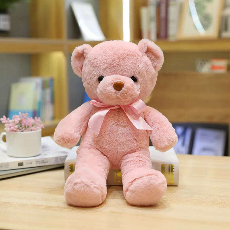 30cm 16 Styles Bear Plush Toy Soft Stuffed Animal Doll Small Pink Gray White Teddy Bear Doll Lovely Birthday Gifts For Girl Boy, ligth pink / 30cm, KIMLUD Women's Clothes
