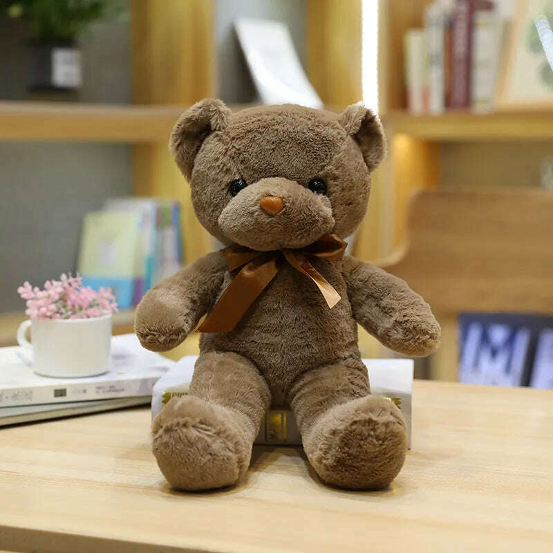 30cm 16 Styles Bear Plush Toy Soft Stuffed Animal Doll Small Pink Gray White Teddy Bear Doll Lovely Birthday Gifts For Girl Boy, brown / 30cm, KIMLUD Women's Clothes